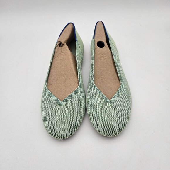 Rothys The Flat Mint Green Round Toe Slip On Flats Womens Sz 9 NEW - Picture 1 of 6